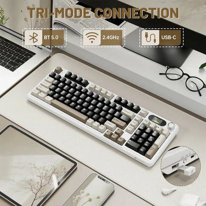 Attack Shark X98 PRO Wireless Gaming Keyboard - Cheese White