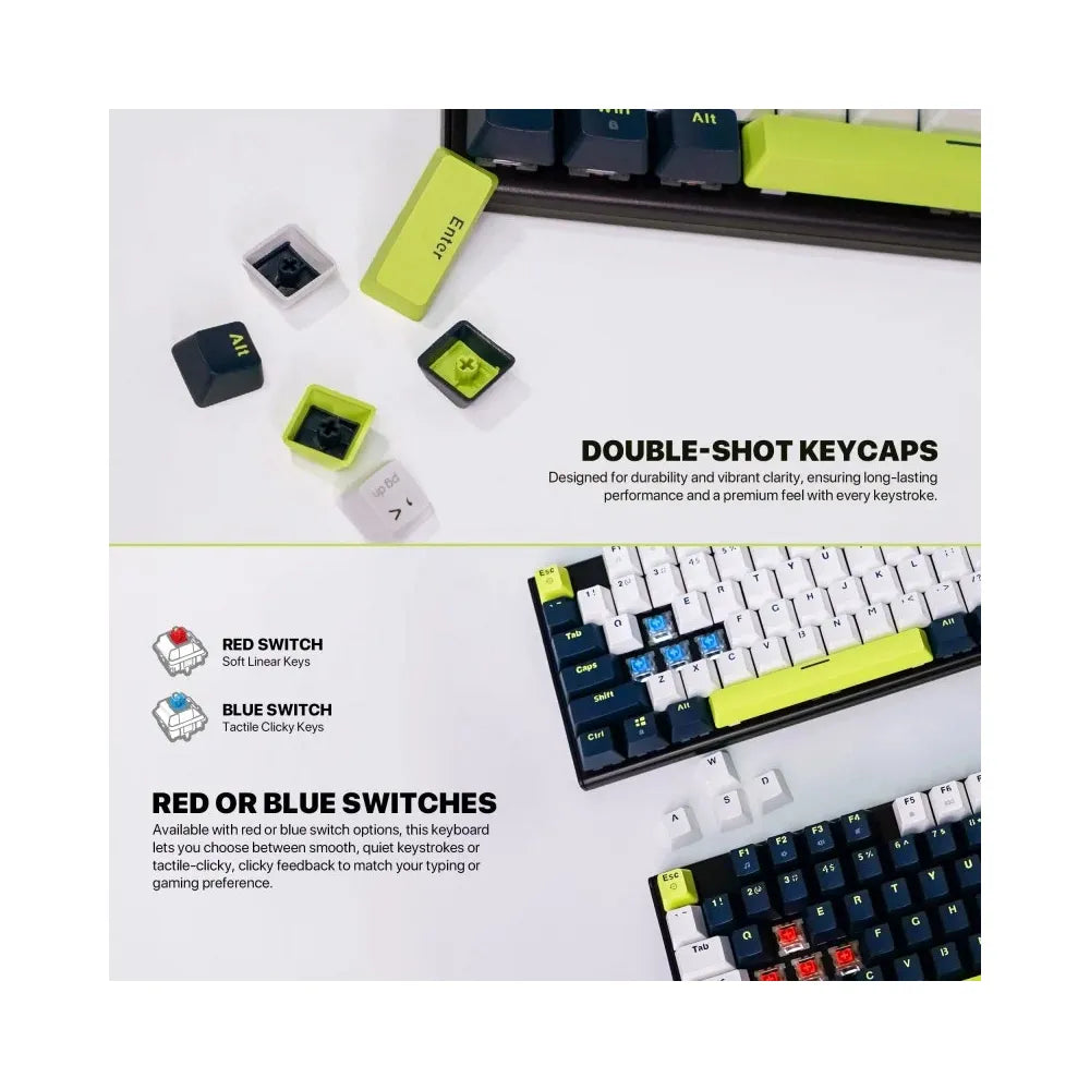Fantech MORI Edition MK877S – ATOM87S, Wired Mechanical Keyboard White