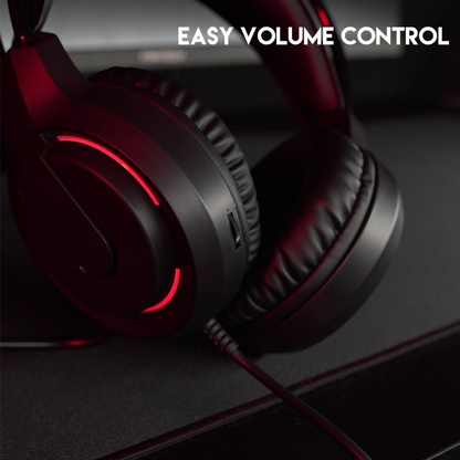 Fantech HQ53 FLASH Gaming Headset with LED Red Illumination and Crystal Clear Audio | BLACK