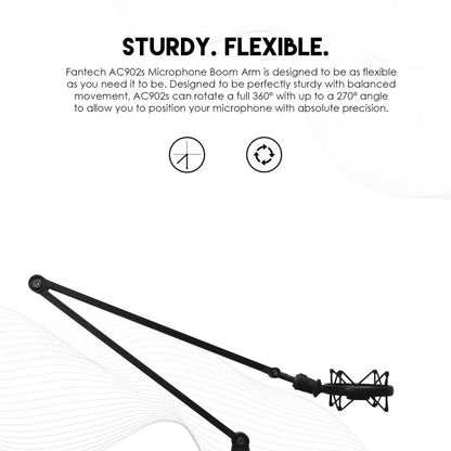 Fantech AC902s Studio Microphone Arm – 80cm Adjustable Stand with Desk Clamp