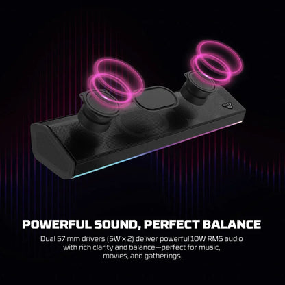 FANTECH BS162 GROOVE BAR PRO , 4-Mode Connectivity Speaker with Powerful Sound, and RGB Lights