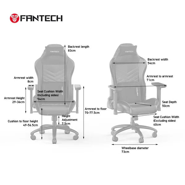 FANTECH GC192 Ledare Gaming Chair - BLACK