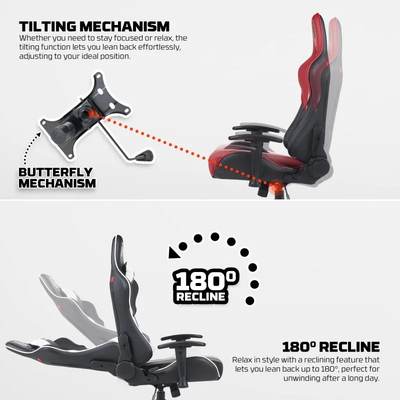 FANTECH GC194 Ergonomic Gaming Chair - BLACK
