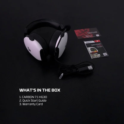 Fantech HG30 CARBON USB 7.1 Virtual surround sound Gaming Headset - WHITE