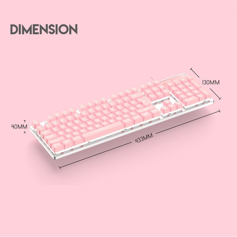 Fantech K613L FIGHTER II, Mechanical  Wired Gaming Keyboard | PINK