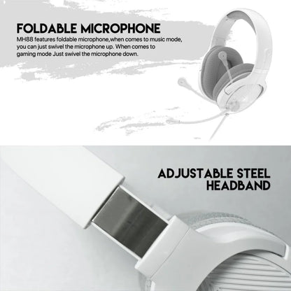 Fantech MH88 TRINITY Gaming Headset, Comfortable Fit, Multiplatform Compatibility | WHITE