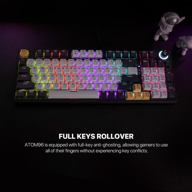 Fantech MIZU Edition MK890V2 - ATOM96, Wired Mechanical Keyboard Sky Blue