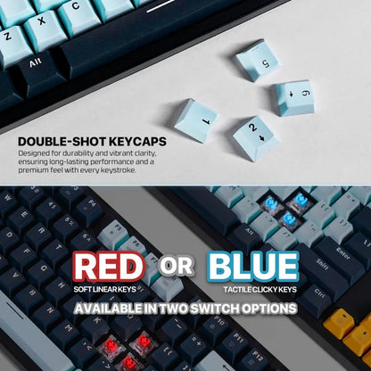Fantech MIZU Edition MK893S - ATOM107S, Wired Mechanical Keyboard Sky  Blue