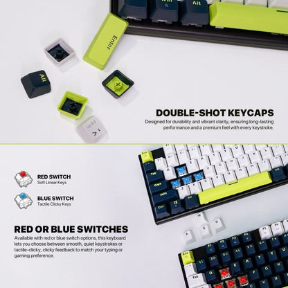 Fantech MORI Edition MK877S - ATOM87S, Wired Mechanical Keyboard Blue