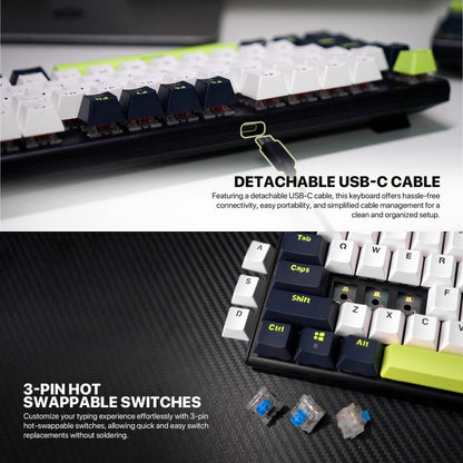 Fantech MORI Edition MK878S - ATOM104S, Wired Mechanical Keyboard BLUE