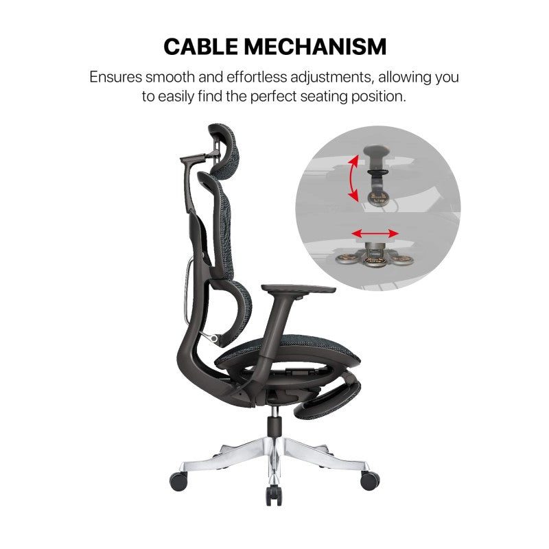 FANTECH OC3 Ergonomic Office Chair -BLACK