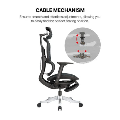 FANTECH OC3 Ergonomic Office Chair - GREY