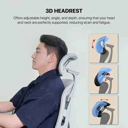 FANTECH OC3 Ergonomic Office Chair - GREY