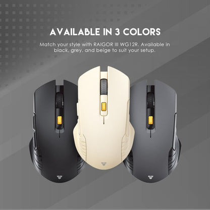 Fantech WG12R RAIGOR III,
Rechargeable Wireless Gaming Mouse
with Built-in Battery