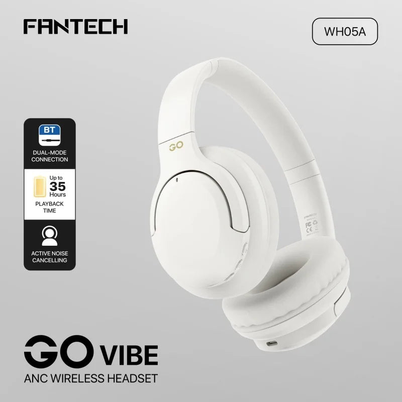 FANTECH WH05A GO VIBE: Bluetooth, - Active Noise Cancelling (ANC) WIRELESS HEADSET