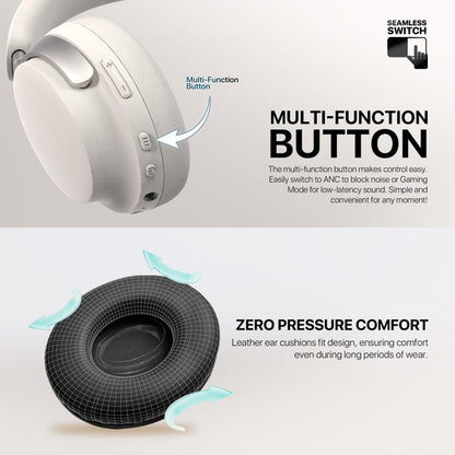 FANTECH WH07A GO VIBE: Bluetooth, -
Active Noise Cancelling (ANC) WIRELESS HEADSET