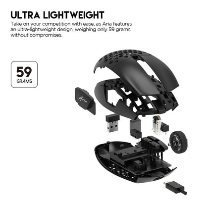 Fantech XD7 Aria GO Mouse, 3 Mode Connection Wired, Bluetooth & Wireless, 26000DPI, Ultra light weight, Built-in Battery