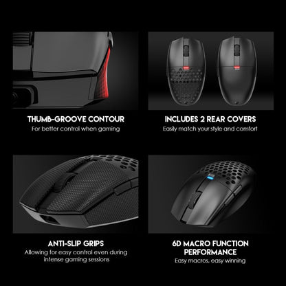 Fantech XD7 Aria GO Mouse, 3 Mode Connection Wired, Bluetooth & Wireless, 26000DPI, Ultra light weight, Built-in Battery