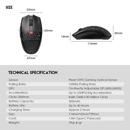 Fantech XD7 Aria GO Mouse, 3 Mode Connection Wired, Bluetooth & Wireless, 26000DPI, Ultra light weight, Built-in Battery