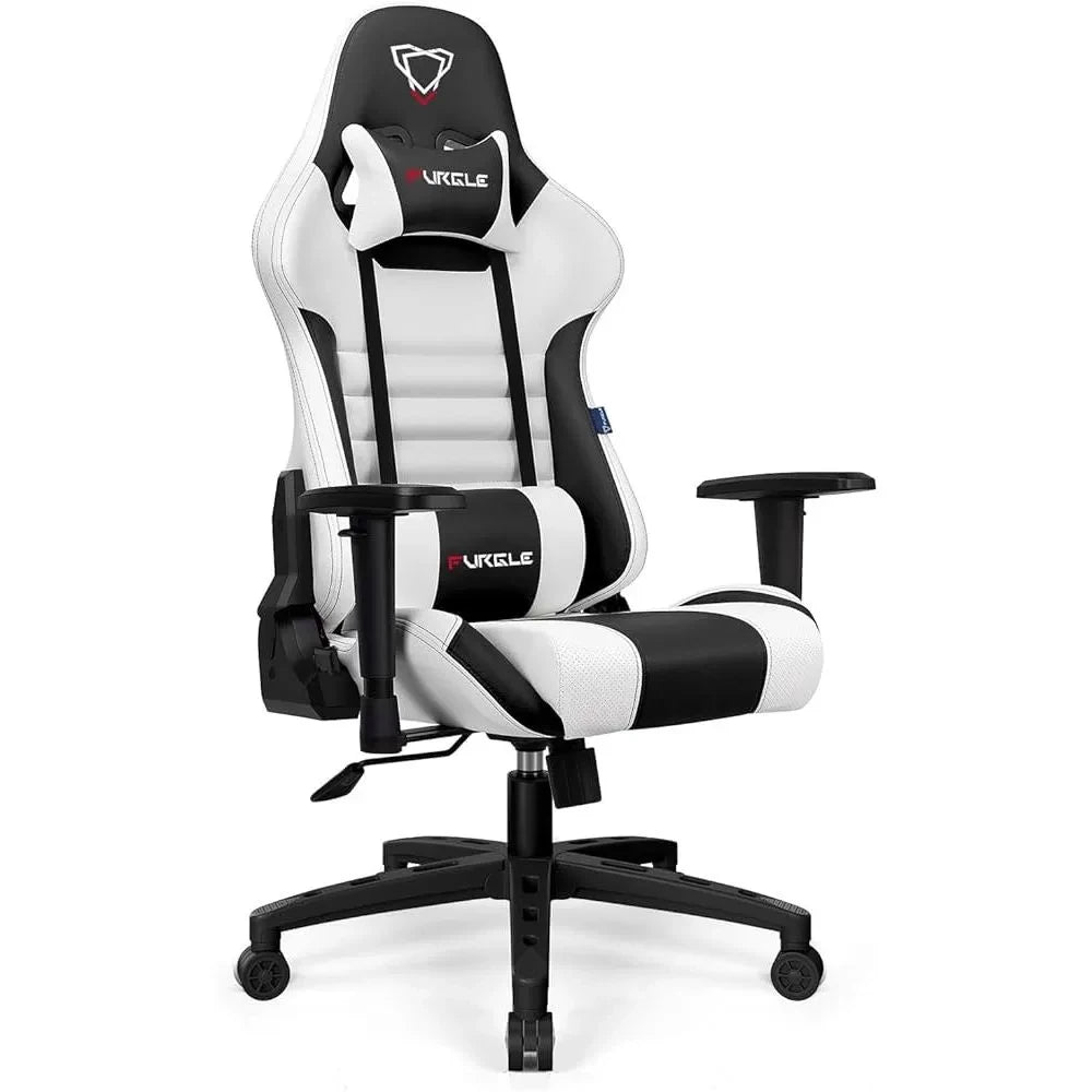 Furgle Gaming Chair | Racing Style High-Back - White