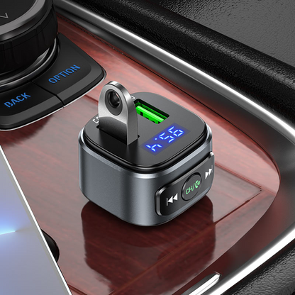Car charger “E67 Fighter” QC3.0 with wireless FM transmitter