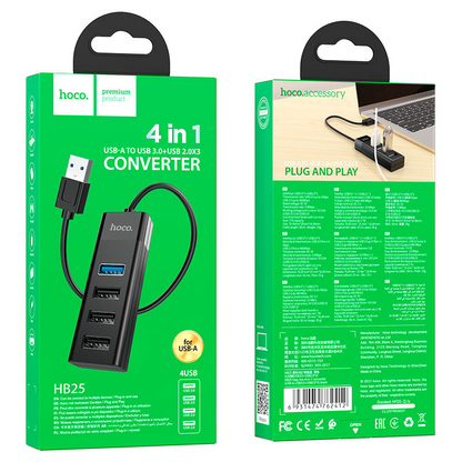 USB hub 4-in-1 “HB25 Easy mix” USB to USB3.0+USB2.0*3