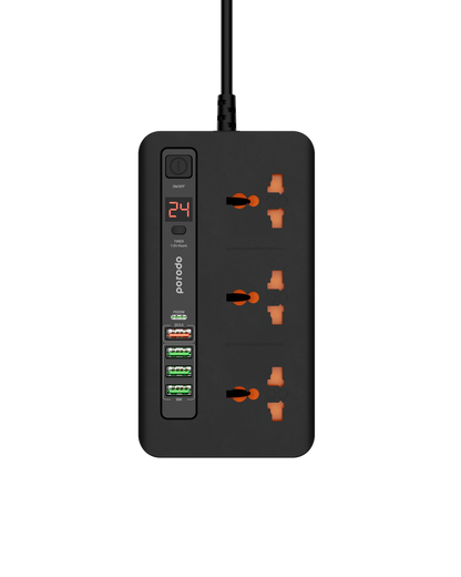 Porodo Multi-Port Power HUB 4 USB-A/USB-C Ultimate Home & Office Kit 2M