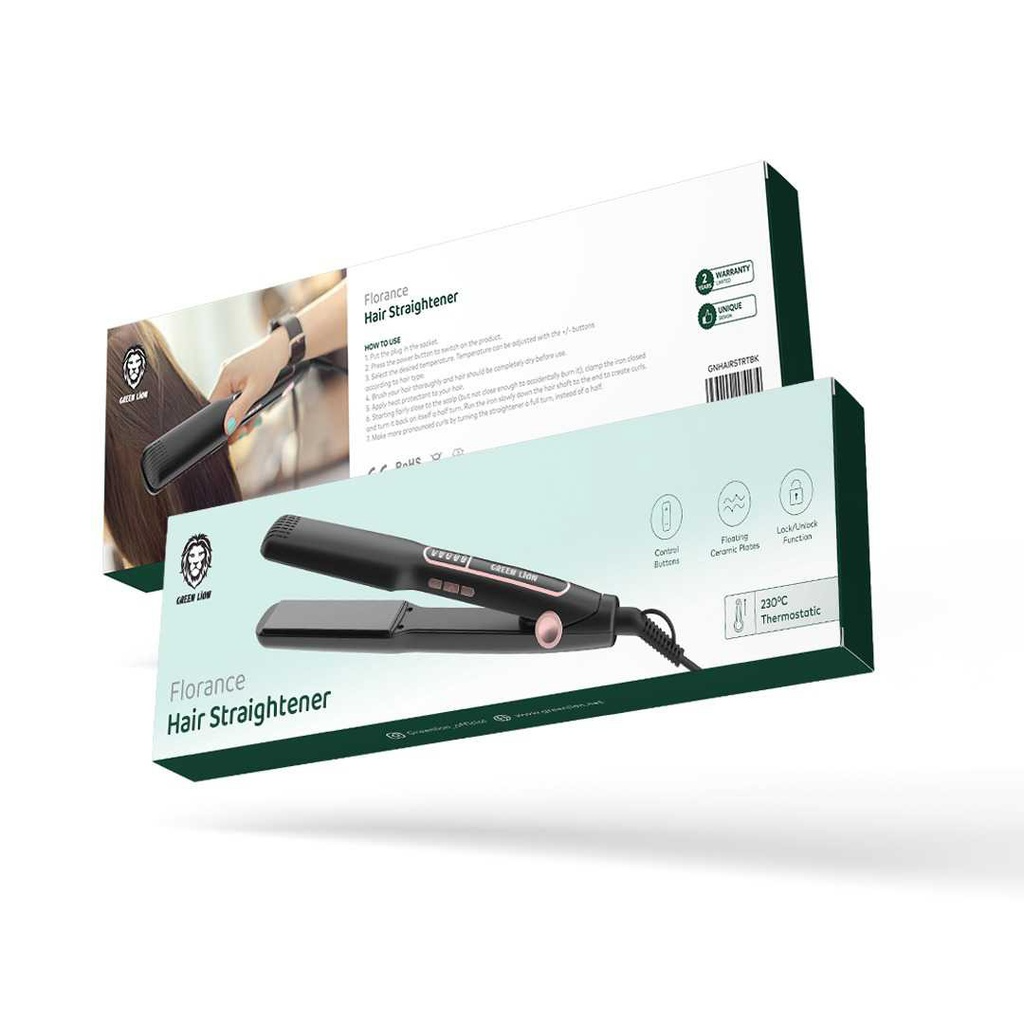 Green Lion Florance Hair Straightener - Black