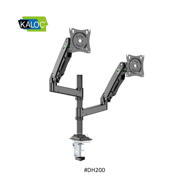 Kaloc DH200 Adjustable Dual Monitor Arm, Fits Screens 17 to 35 Inches