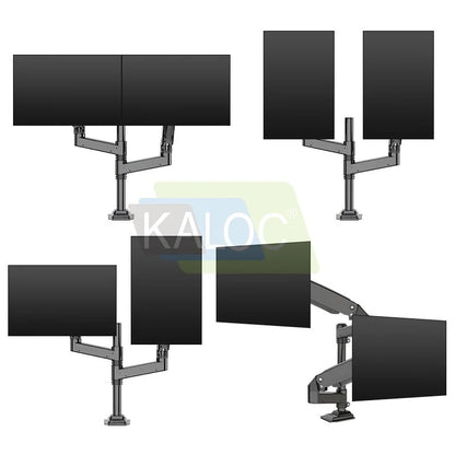 Kaloc DH200 Adjustable Dual Monitor Arm, Fits Screens 17 to 35 Inches
