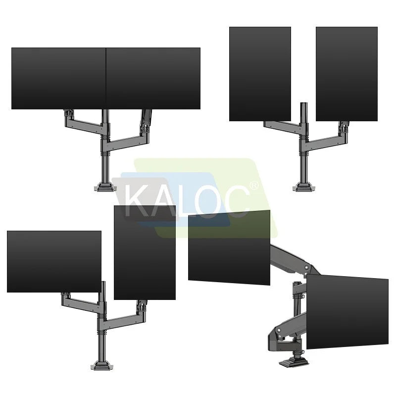 Kaloc DH200 Adjustable Dual Monitor Arm, Fits Screens 17 to 35 Inches