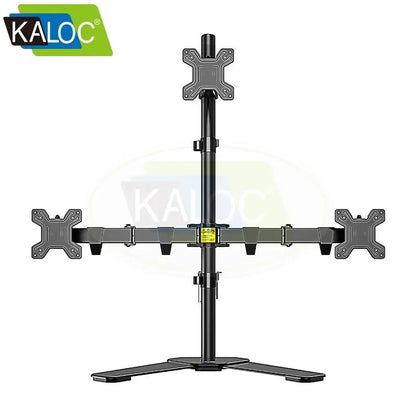 Kaloc KLC-DW230/T Adjustable Triple Monitor Arm, for Screens 17 to 27 Inches