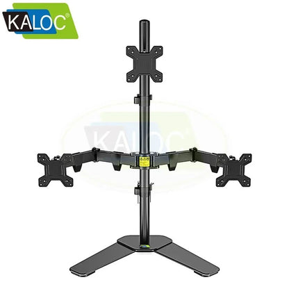 Kaloc KLC-DW230/T Adjustable Triple Monitor Arm, for Screens 17 to 27 Inches