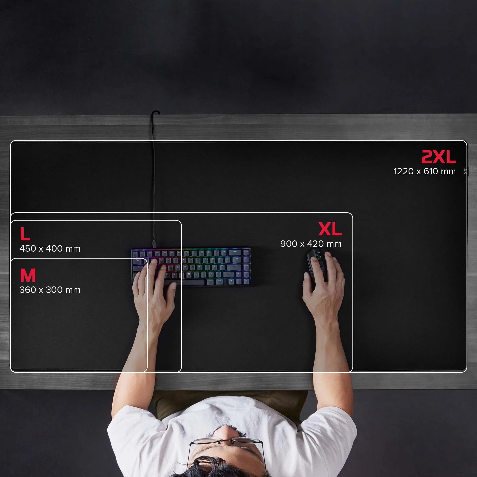 HyperX Pulsefire Mat - Gaming Mouse Pad - Cloth (M)