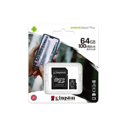 Kingston 64GB microSD  Memory Card ,with Adapter (SDCX10/64GB)