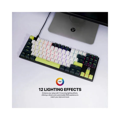 Fantech MORI Edition MK877S – ATOM87S, Wired Mechanical Keyboard White