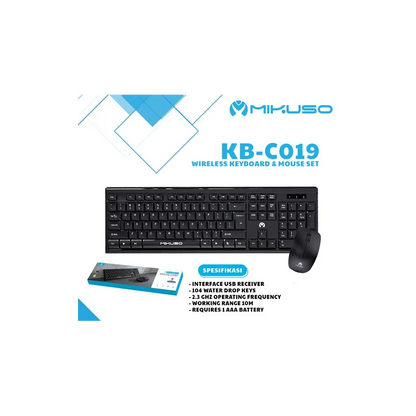 Mikuso KB-C019 Wireless Combo Keyboard & Mouse
