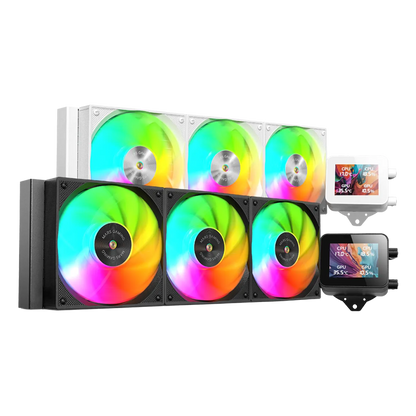 Mars Gaming (ML-Vision360) AlO 600W Liquid Cooling - 4:3 Display - BLACK