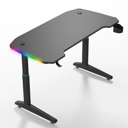 YY Manual Height Adjustable RGB Sit-Stand Gaming Desk 140cm
