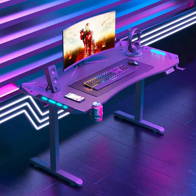 AY Ergonomic Electric Height Adjustable RGB Gaming Sit-Stand Desk 120 CM