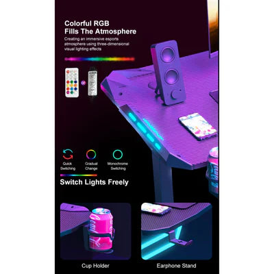 AY Ergonomic Electric Height Adjustable RGB Gaming Sit-Stand Desk 120 CM