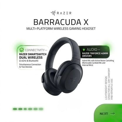 RAZER BARRACUDA X- BLACK HEADSET RZ04