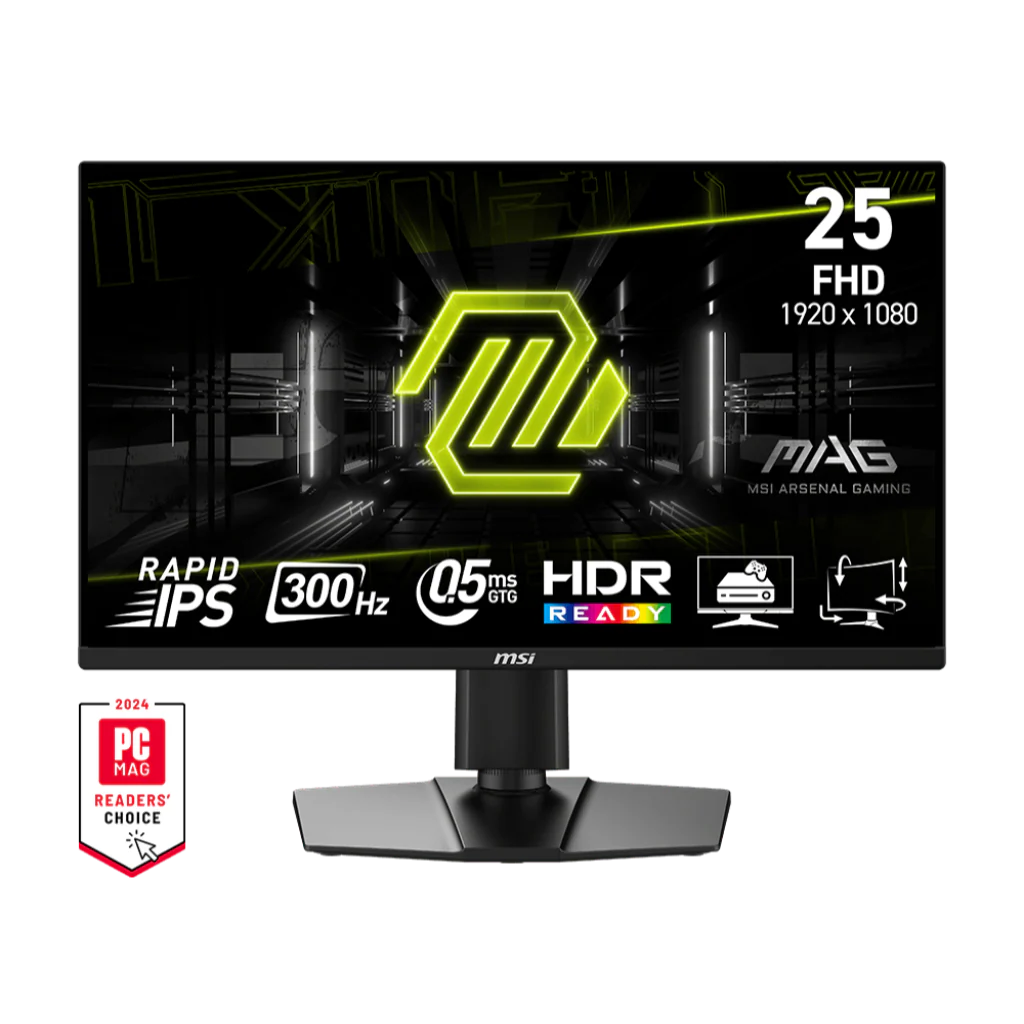 MSI MAG 255PXF, 25-inch FHD gaming monitor, 300Hz, Rapid IPS, 0.5ms