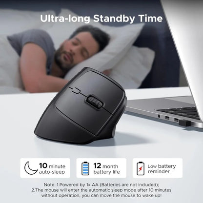 UGREEN Ergonomic Vertical 57° Ergonomic Angle, Silent Mouse, Bluetooth & Wireless, 4000 DPI - M571P 65042