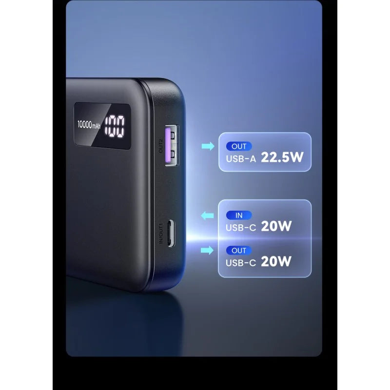 UGREEN Power Bank 20W PD, 3 Ports 10000 mAh, Smart & Fast Charging for Phones, Tablets- PB311 25742