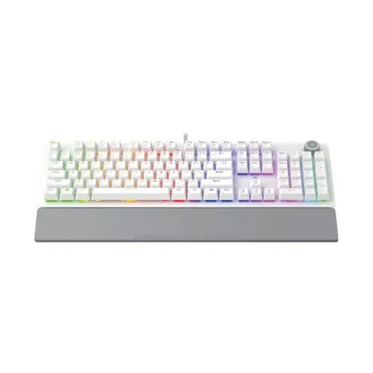 Fantech MK853 MAXPOWER, Pro Wired Mechanical Keyboard with RGB Lighting & Comfortable with wrist rest - WHITE
